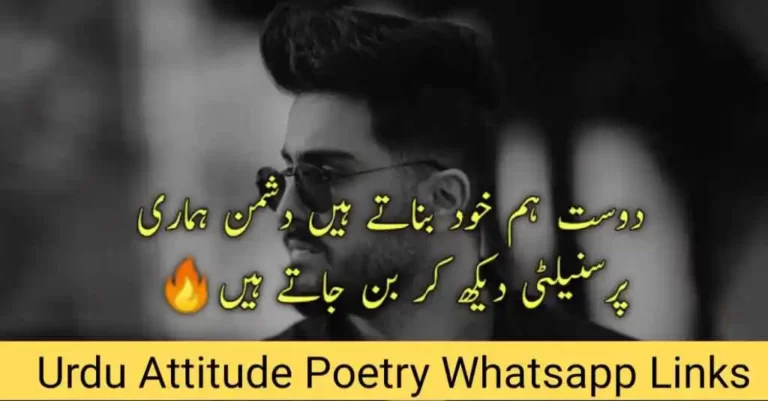 Urdu Attitude Poetry WhatsApp Group Links 2024